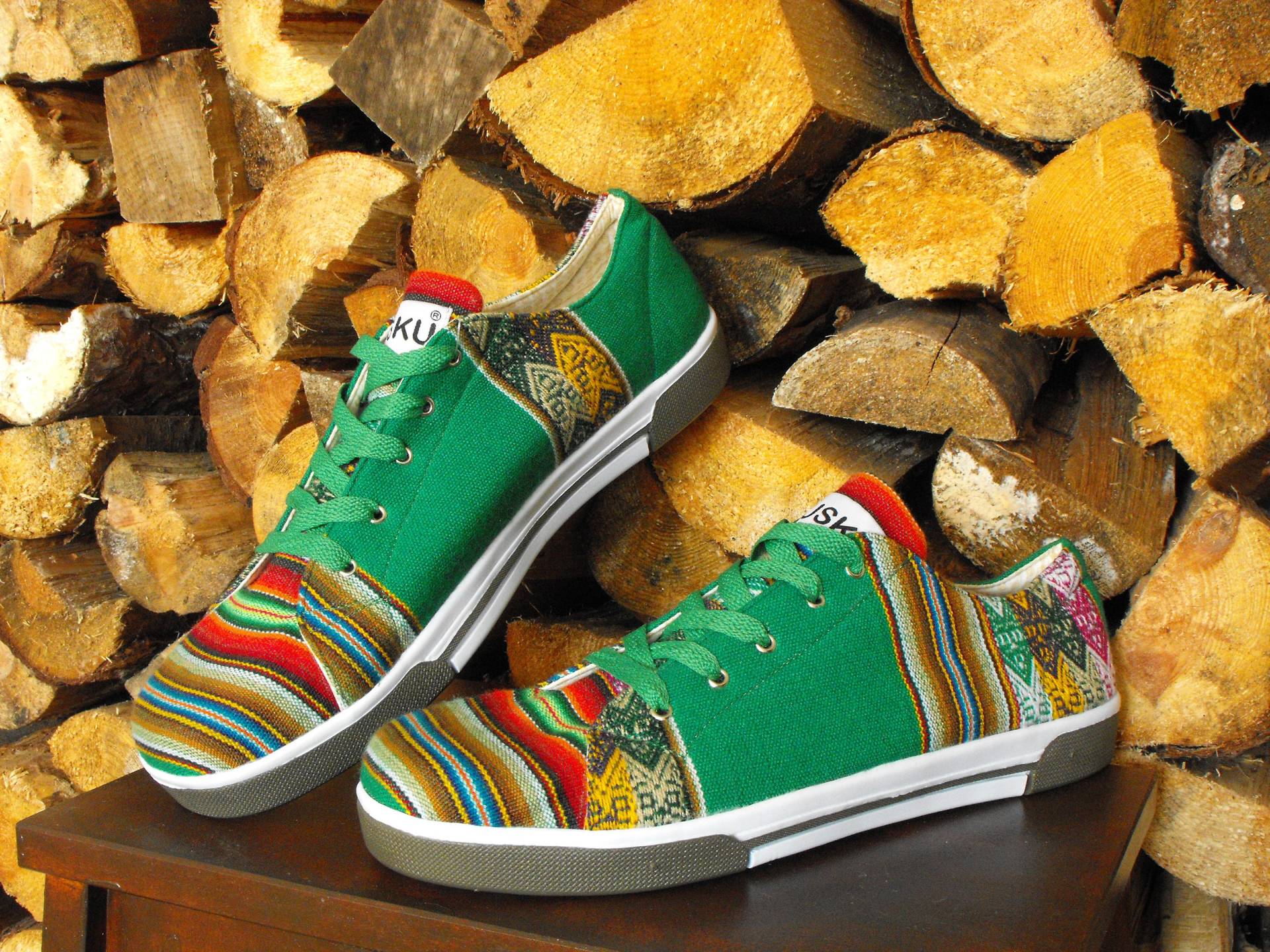 Sneaker Schuhe Aus Peru - Handmade Grün Unisex Sneaker Schuhe Aus Peru - Handmade Grün Unisex von KuntiArt