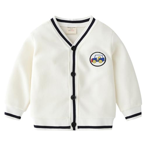 Kunyeah Baby Junge Langarm Strickjacke Kleinkind V-Ausschnitt Oberbekleidung Kleinkind Herbst Winter Mantel Junge Strickjacke Pullover für 2-8 Jahre von Kunyeah