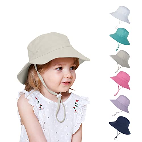 Kunyeah Kinder breiter Krempe Sonnenhut Baby Sommer Strand Eimer Hut Kleinkind Faltbarer Fischerhut von Kunyeah