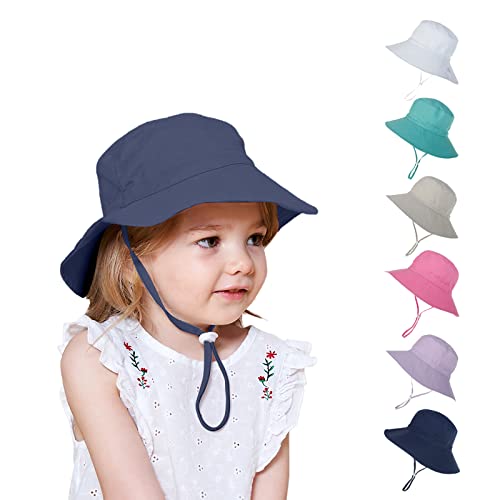 Kunyeah Kinder breiter Krempe Sonnenhut Baby Sommer Strand Eimer Hut Kleinkind Faltbarer Fischerhut von Kunyeah