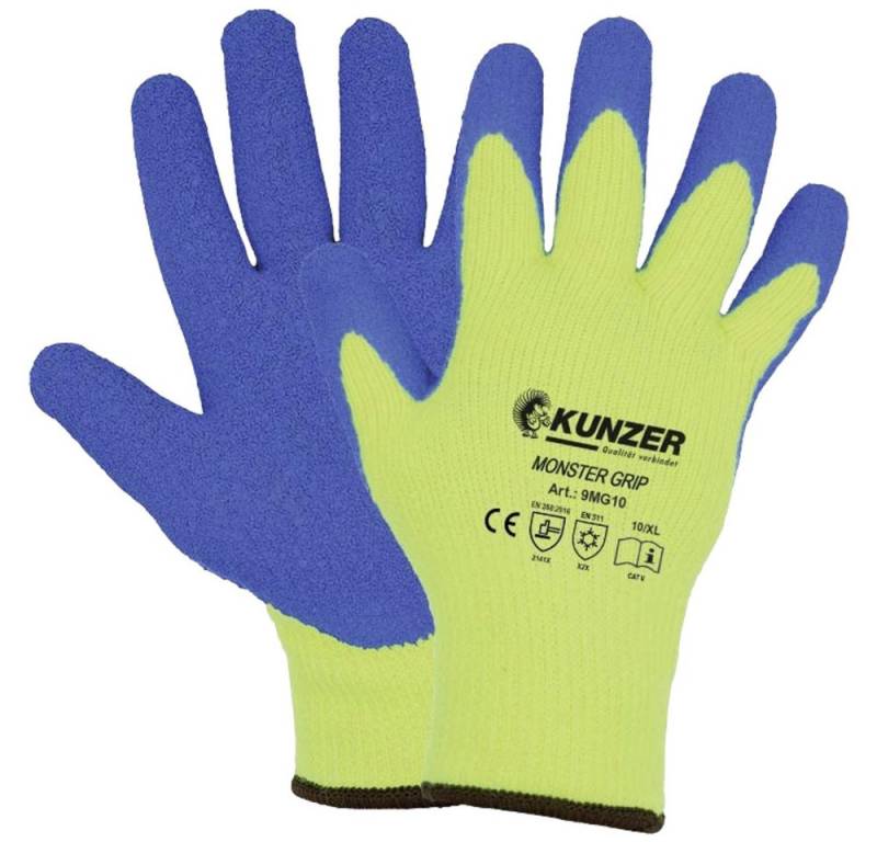 Kunzer Arbeitshandschuhe Kunzer 9MG09 Latex Arbeitshandschuh Größe (Handschuhe): 9, L EN 388 von Kunzer