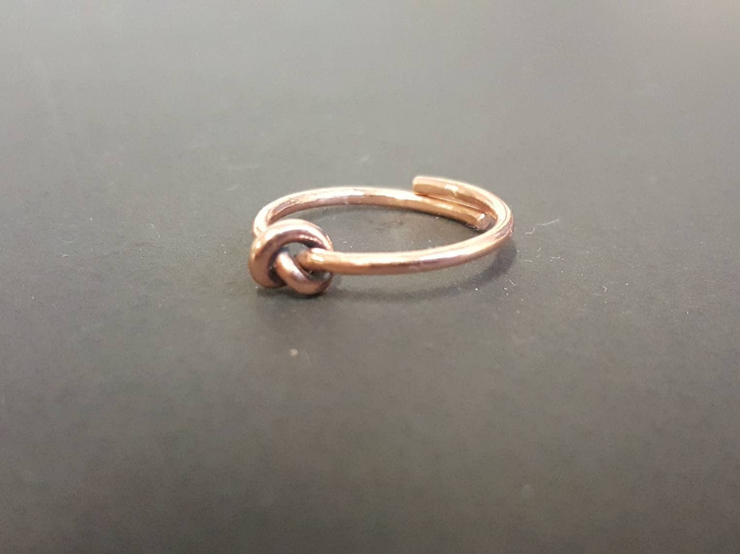 Knotenring Kupfer Verstellbar von Kupferherz2020