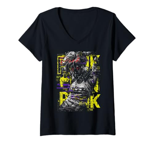 Damen Japan Streetwear Cyberpunk Y2K Techwear Retro Manga Anime T-Shirt mit V-Ausschnitt Damen Japan Streetwear Cyberpunk Y2K Techwear Retro Manga Anime T-Shirt mit V-Ausschnitt von KuraCore / ANIME MERCH KAWAII AESTHETIC HARAJUKU