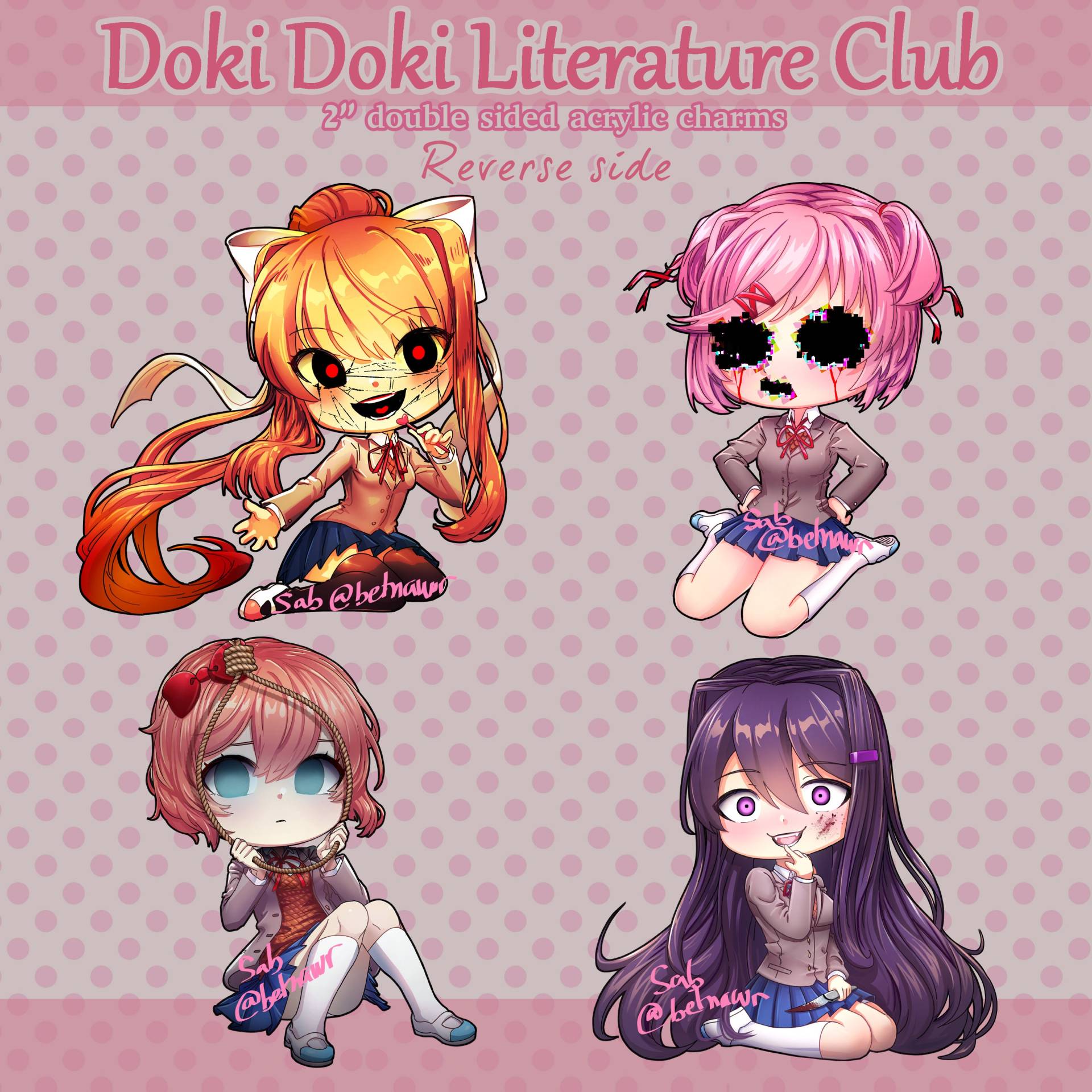 Doki Literature Club Charms Ddlc Schlüsselanhänger Monika Charme Natsuki Sayori Yuri 2" Doki Literature Club Charms Ddlc Schlüsselanhänger Monika Charme Natsuki Sayori Yuri 2" von Kurabeans