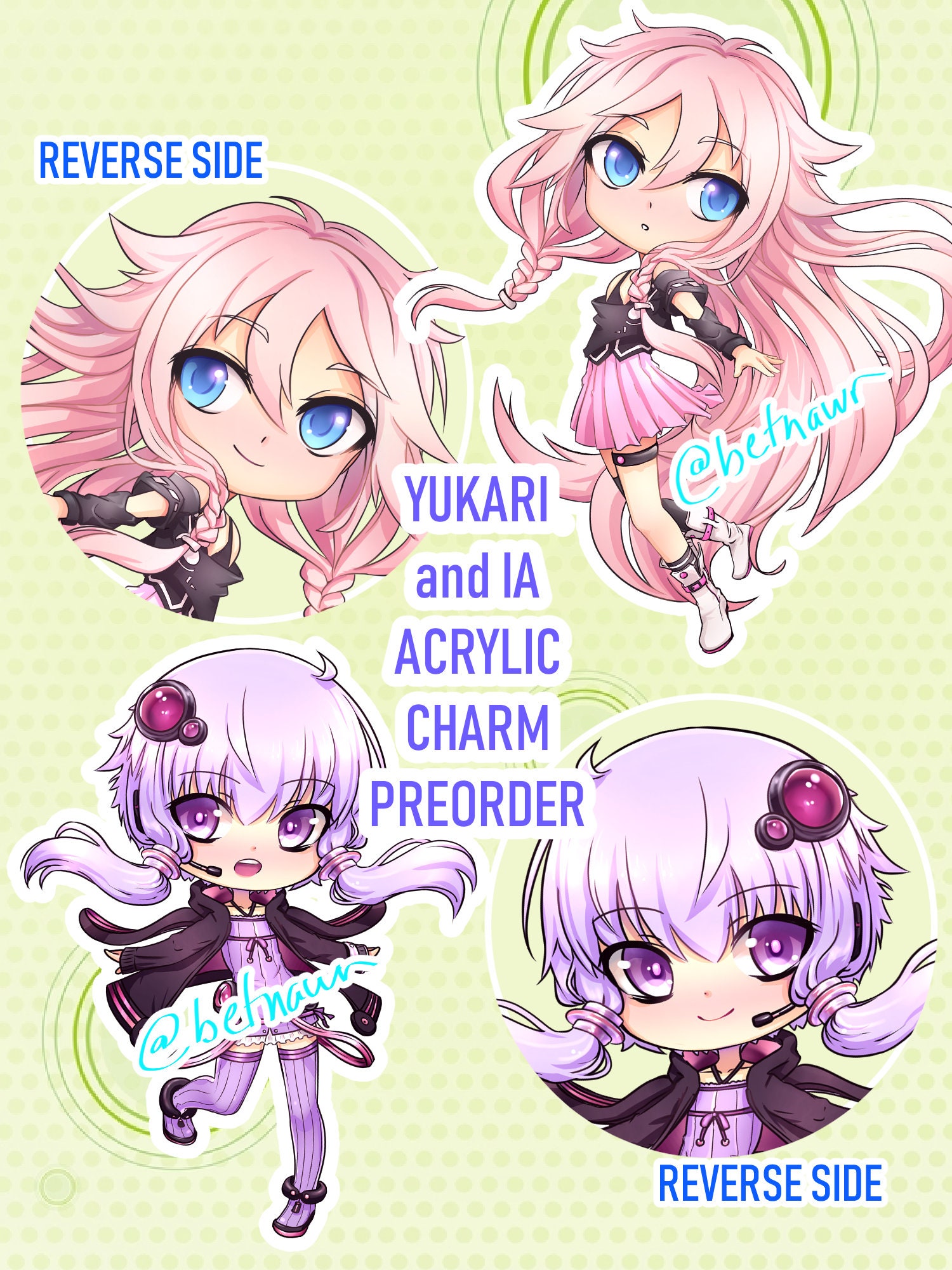 Vocaloid Acryl Charms Yukari Yuzuki Schlüsselanhänger Charme Ia Aria Auf Der Planetes Ia V3 | 2, 5" Vocaloid Acryl Charms Yukari Yuzuki Schlüsselanhänger Charme Ia Aria Auf Der Planetes Ia V3 | 2, 5" von Kurabeans