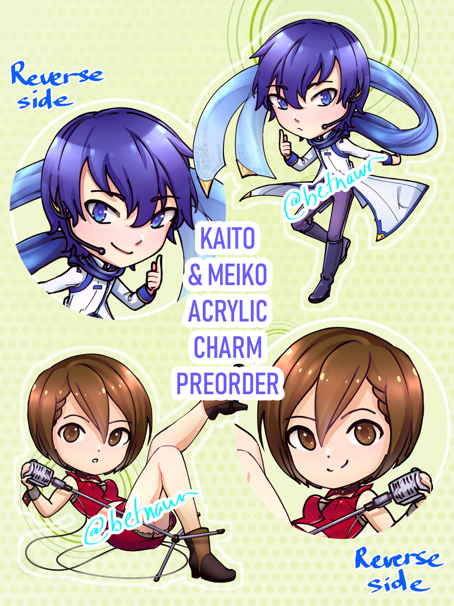 Vocaloid Acryl Reize Kaito Shion Schlüsselanhänger Charme Meiko Sakine Anhänger Charm Crypton | 2, 5" Vocaloid Acryl Reize Kaito Shion Schlüsselanhänger Charme Meiko Sakine Anhänger Charm Crypton | 2, 5" von Kurabeans