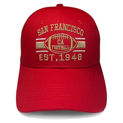 Fußball-Fans-Hut für Männer und Frauen, benutzerdefinierte bestickte Baseballkappe, Bekleidung, Geschenke, verstellbare Snapback, atmungsaktive Trucker-Hüte, Sanfrancisco-1, Einheitsgr��e Fußball-Fans-Hut für Männer und Frauen, benutzerdefinierte bestickte Baseballkappe, Bekleidung, Geschenke, verstellbare Snapback, atmungsaktive Trucker-Hüte, Sanfrancisco-1, Einheitsgr��e von Kurcnis