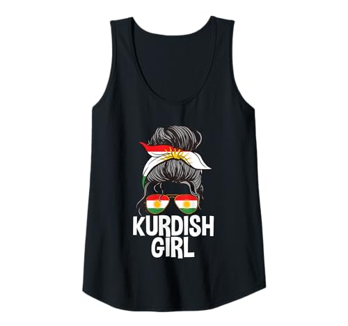 Damen Kurdisches Mädchen, unordentliches Haarknoten, stolz, kurdistanische Frau Tank Top Damen Kurdisches Mädchen, unordentliches Haarknoten, stolz, kurdistanische Frau Tank Top von Kurdistan Flag Biji Kurdistan Proud Kurdish Roots