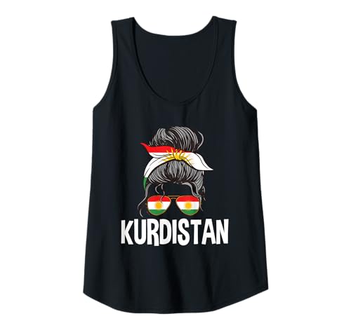 Damen Kurdistan Girl Unordentlicher Haarknoten Stolze kurdische Frau Tank Top Damen Kurdistan Girl Unordentlicher Haarknoten Stolze kurdische Frau Tank Top von Kurdistan Flag Biji Kurdistan Proud Kurdish Roots