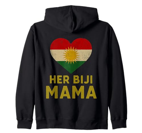Her Biji Mama Kurdish Mom Kurdische Flagge Herz Mutter Kapuzenjacke von Kurdistan Flag Biji Kurdistan Proud Kurdish Roots