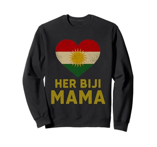 Her Biji Mama Kurdish Mom Kurdische Flagge Herz Mutter Sweatshirt Her Biji Mama Kurdish Mom Kurdische Flagge Herz Mutter Sweatshirt von Kurdistan Flag Biji Kurdistan Proud Kurdish Roots