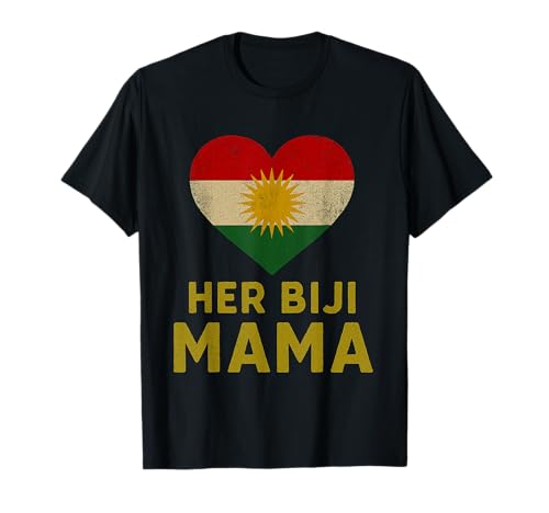 Her Biji Mama Kurdish Mom Kurdische Flagge Herz Mutter T-Shirt Her Biji Mama Kurdish Mom Kurdische Flagge Herz Mutter T-Shirt von Kurdistan Flag Biji Kurdistan Proud Kurdish Roots