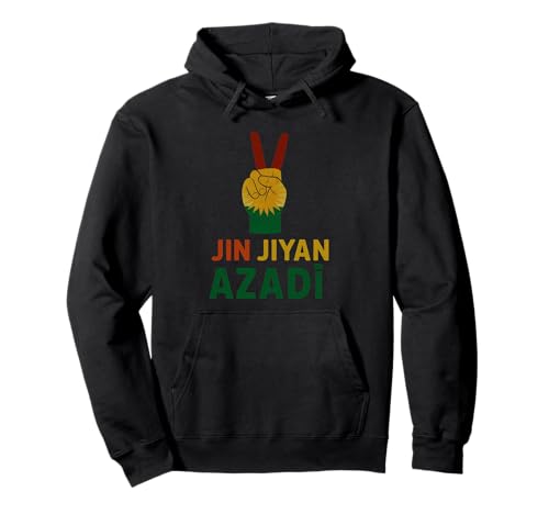 Jin Jiyan Azadi Women Life Freedom Kurdische Frauen Slogan Pullover Hoodie von Kurdistan Flag Biji Kurdistan Proud Kurdish Roots
