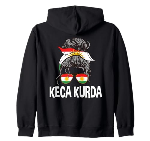 Keca Kurda Kurdisches Mädchen Unordentlicher Haarknoten Kurdistan Frau Stolz Kapuzenjacke Keca Kurda Kurdisches Mädchen Unordentlicher Haarknoten Kurdistan Frau Stolz Kapuzenjacke von Kurdistan Flag Biji Kurdistan Proud Kurdish Roots