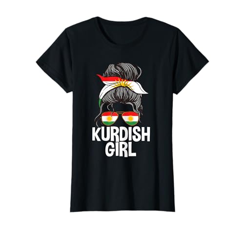 Kurdisches Mädchen, unordentliches Haarknoten, stolz, kurdistanische Frau T-Shirt Kurdisches Mädchen, unordentliches Haarknoten, stolz, kurdistanische Frau T-Shirt von Kurdistan Flag Biji Kurdistan Proud Kurdish Roots