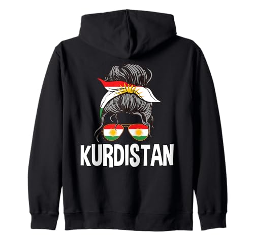 Kurdistan Girl Unordentlicher Haarknoten Stolze kurdische Frau Kapuzenjacke Kurdistan Girl Unordentlicher Haarknoten Stolze kurdische Frau Kapuzenjacke von Kurdistan Flag Biji Kurdistan Proud Kurdish Roots