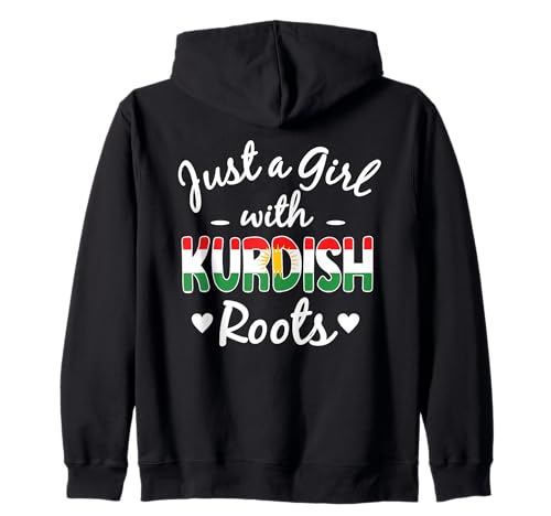 Nur EIN Mädchen mit kurdischen Wurzeln Kurdistan Pride Woman Kapuzenjacke von Kurdistan Flag Biji Kurdistan Proud Kurdish Roots