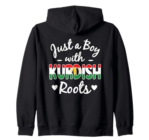 Nur ein Junge mit kurdischen Wurzeln Kurdistan Pride Man Kapuzenjacke von Kurdistan Flag Biji Kurdistan Proud Kurdish Roots