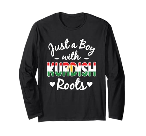 Nur ein Junge mit kurdischen Wurzeln Kurdistan Pride Man Langarmshirt von Kurdistan Flag Biji Kurdistan Proud Kurdish Roots