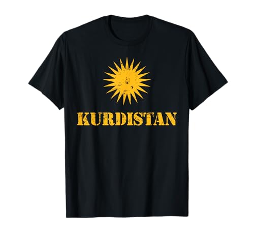 Kurdistan Kurde Provinz Frieden Outfit T-Shirt - Herren - Schwarz - S - Kurzarm - Kurdische Flagge - Klassisch - Politik - Historisches und politisches Design von Kurdistan Kurde Provinz Frieden Outfit