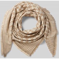 Kurt Beines Schal mit Fransen Modell 'Houndstooth Triangular' in Beige, Größe 1 Kurt Beines Schal mit Fransen Modell 'Houndstooth Triangular' in Beige, Größe 1 von Kurt Beines