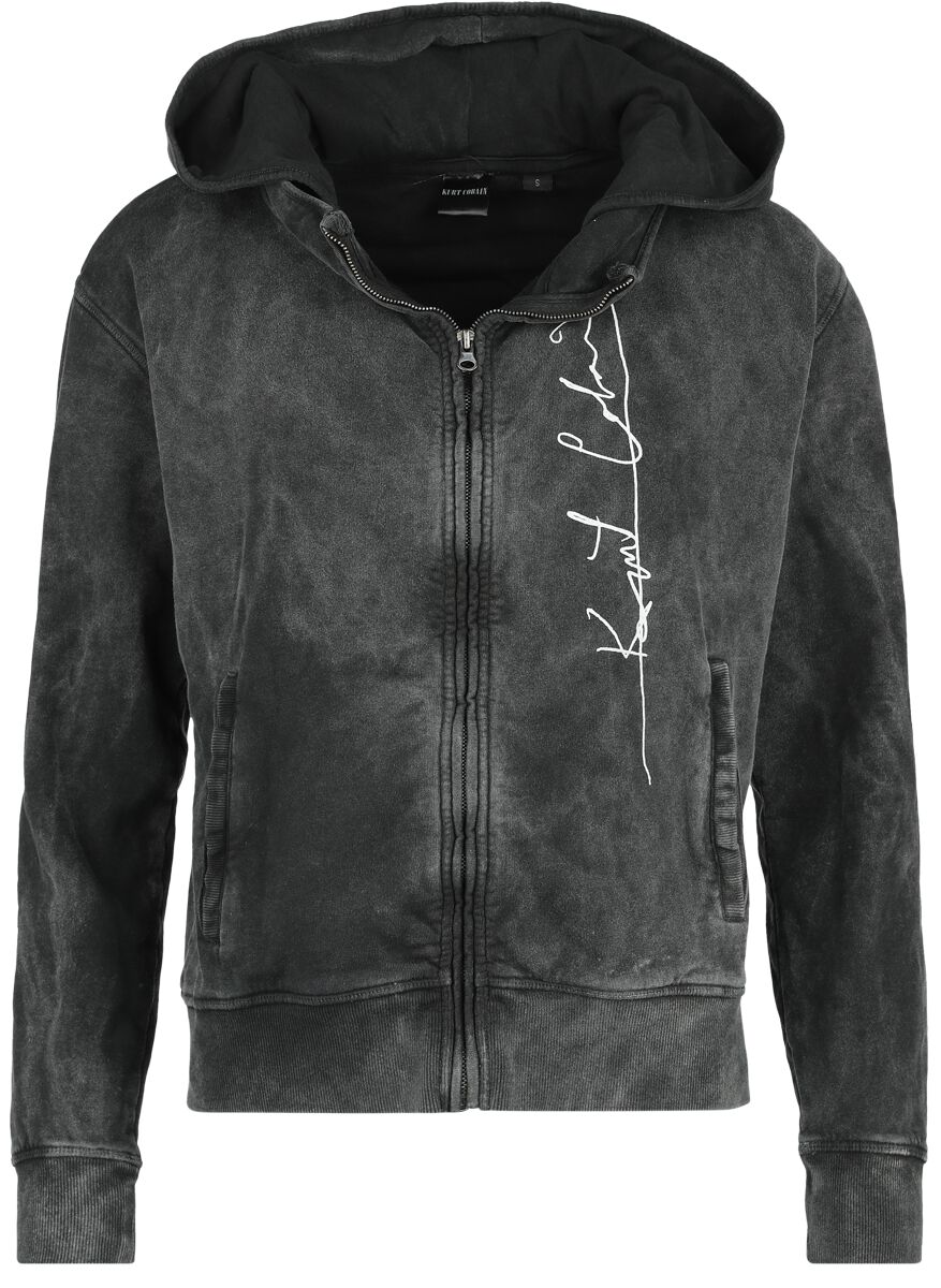 Kurt Cobain Kapuzenjacke - Sign - S bis XL - für Damen - Größe L - schwarz  - Lizenziertes Merchandise! von Kurt Cobain