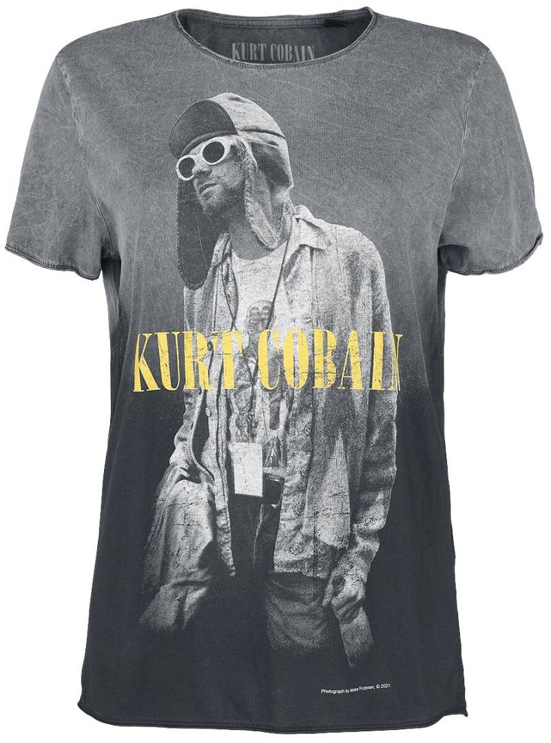 Kurt Cobain T-Shirt - Caldera Glasses - S bis M - für Damen - Größe S - grau  - Lizenziertes Merchandise! von Kurt Cobain