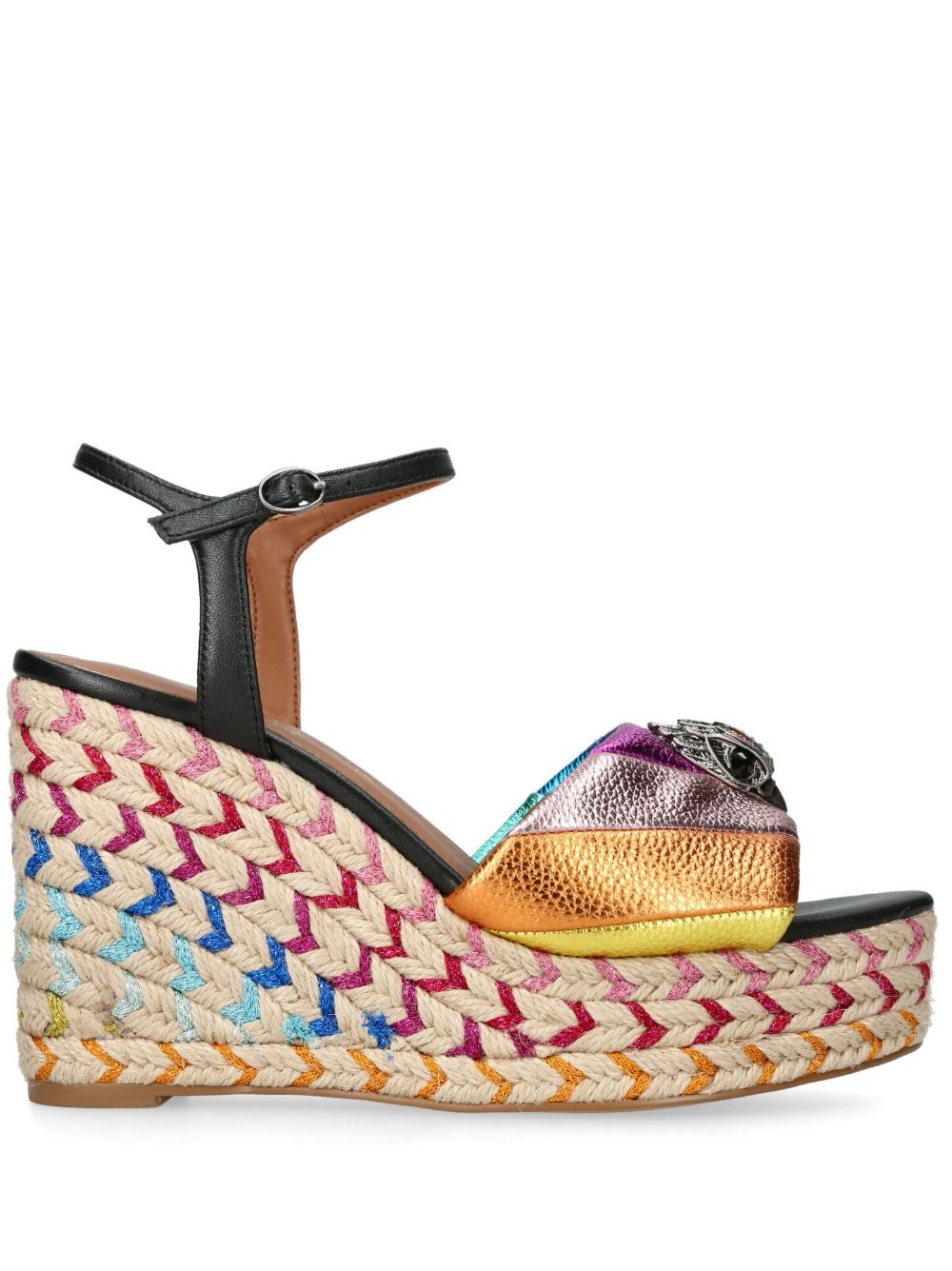 Kurt Geiger London Kensington Espadrilles mit Metallic-Garn 105mm - Schwarz von Kurt Geiger London