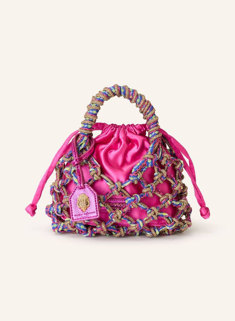 Kurt Geiger Handtasche Macrame Small Mit Schmucksteinen pink von Kurt Geiger