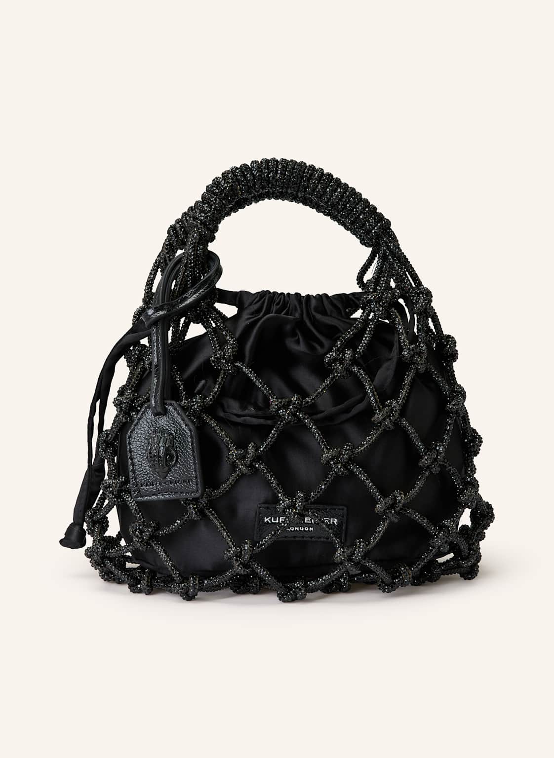 Kurt Geiger Handtasche Macrame Small Mit Schmucksteinen schwarz Kurt Geiger Handtasche Macrame Small Mit Schmucksteinen schwarz von Kurt Geiger