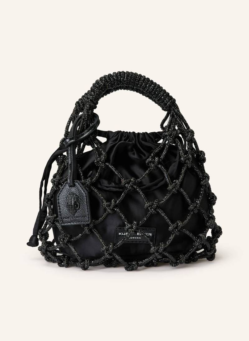 Kurt Geiger Handtasche Macrame Small Mit Schmucksteinen schwarz von Kurt Geiger