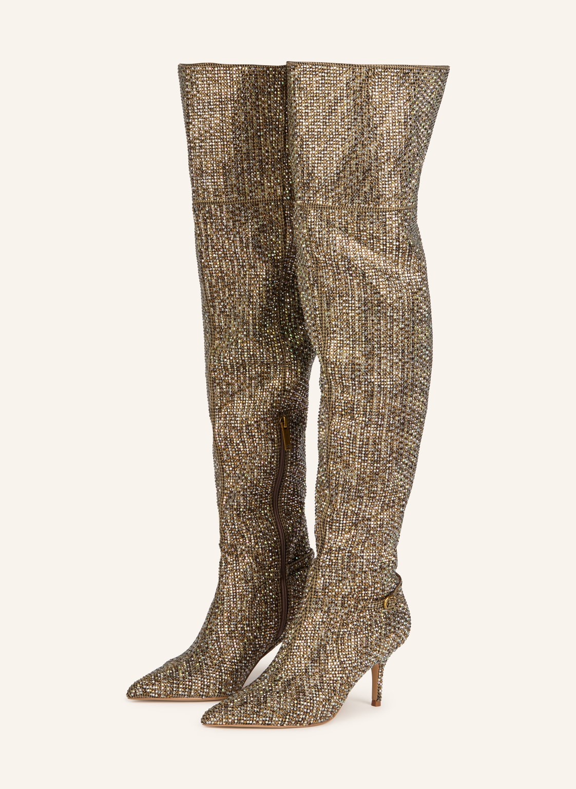 Kurt Geiger Overknee-Stiefel Mayfair Mit Schmucksteinen gold von Kurt Geiger