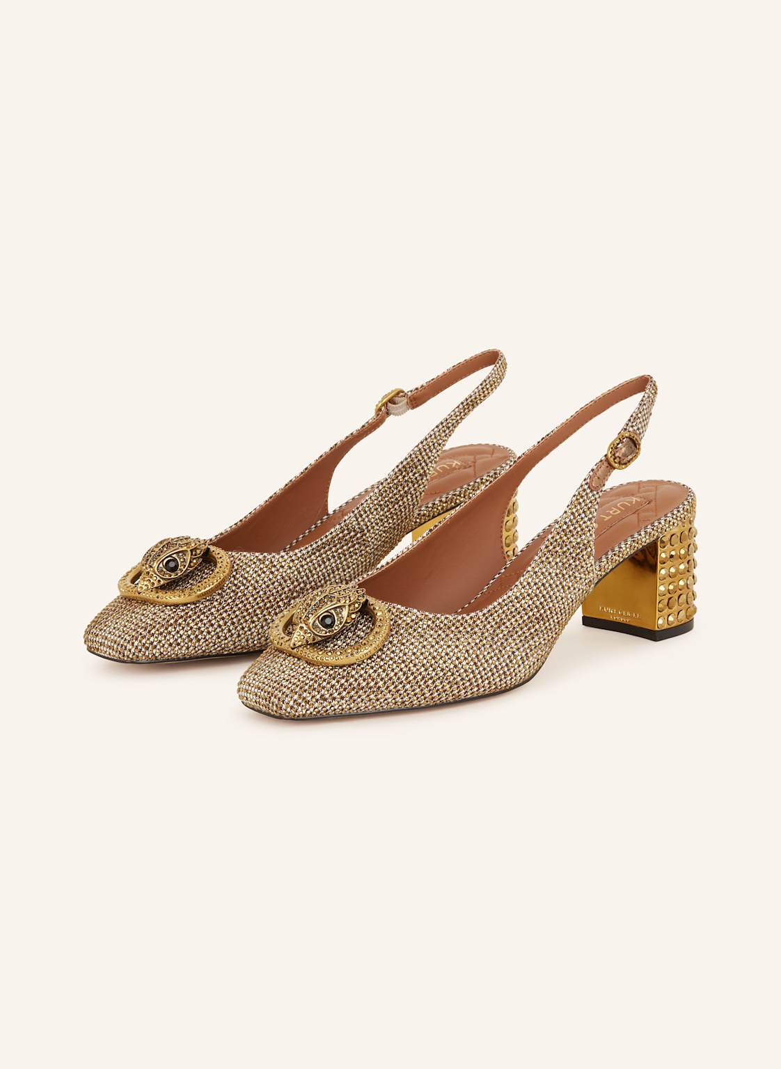 Kurt Geiger Slingpumps Mit Schmucksteinen beige von Kurt Geiger