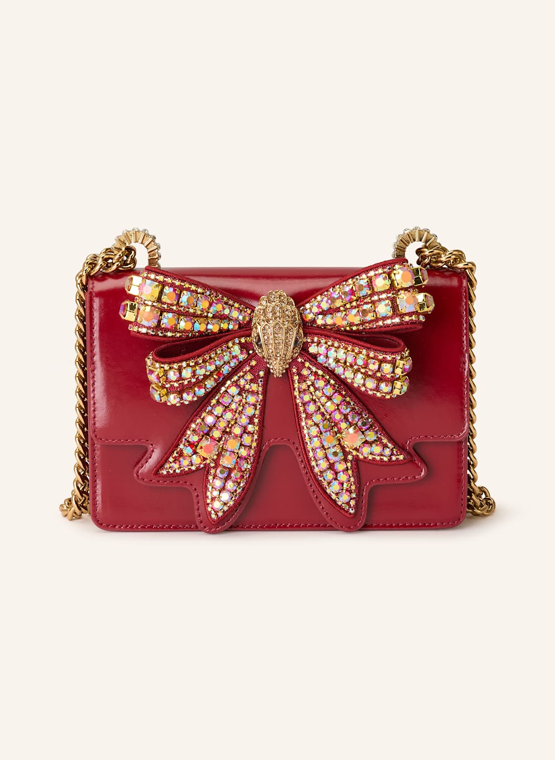 Kurt Geiger Umhängetasche Bow Shoreditch Small Mit Schmucksteinen rot Kurt Geiger Umhängetasche Bow Shoreditch Small Mit Schmucksteinen rot von Kurt Geiger