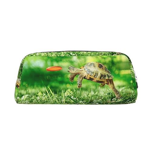 Federmäppchen mit Schildkröten-Motiv, tragbar, Reise-Make-up-Tasche, Schreibwaren-Organizer, Box für Bürobedarf, Reisen, silber, Einheitsgröße, Kulturbeutel Federmäppchen mit Schildkröten-Motiv, tragbar, Reise-Make-up-Tasche, Schreibwaren-Organizer, Box für Bürobedarf, Reisen, silber, Einheitsgröße, Kulturbeutel von Kururi
