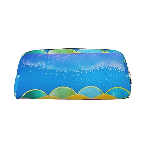 Kururi Bunte Regenbogen Druck Bleistift Fall Tragbare Reise Make-up Tasche Stift Beutel Organizer Box Für Bürobedarf Reisen, gold, Einheitsgröße von Kururi