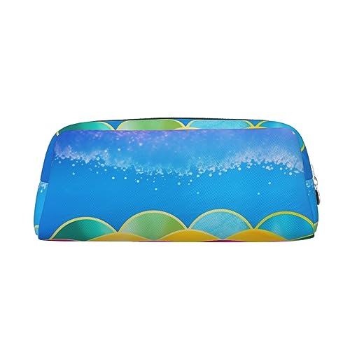 Kururi Bunte Regenbogen Druck Bleistift Fall Tragbare Reise Make-up Tasche Stift Beutel Organizer Box Für Bürobedarf Reisen, silber, Einheitsgröße von Kururi