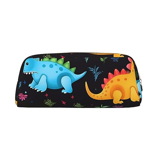 Kururi Bunte niedliche Tier Dinosaurier Druck Bleistift Fall Tragbare Reise Make-up Tasche Stift Beutel Organizer Box Für Bürobedarf Reise, gold, Einheitsgröße von Kururi