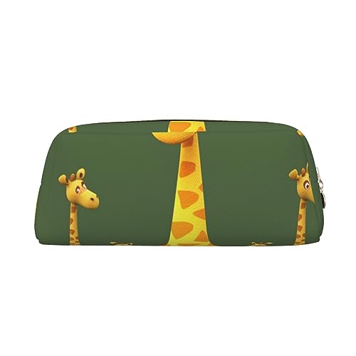 Kururi Cartoon Giraffe Print Bleistift Fall Tragbare Reise Make-up Tasche Stift Beutel Organizer Box Für Bürobedarf Reise, gold, Einheitsgröße von Kururi