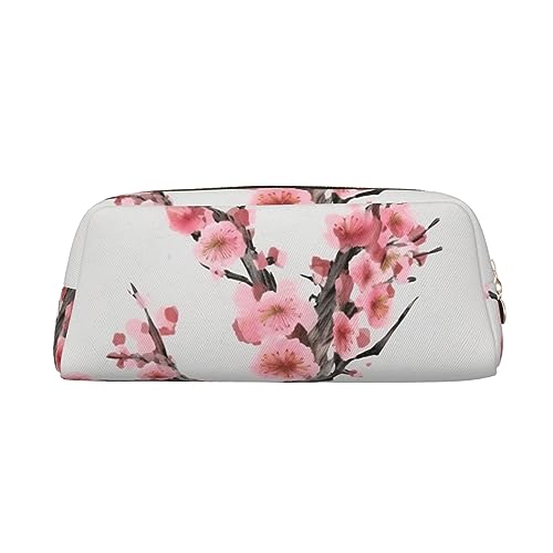 Kururi Cherry Blossom Tree Branch Print Pencil Case Portable Travel Makeup Bag Pen Pouch Organizer Box For Office Supplies Travel, gold, Einheitsgröße von Kururi