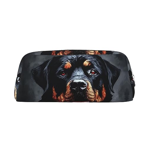 Kururi Coole Rottweiler Hund Kunst Druck Bleistift Fall Tragbare Reise Make-up Tasche Stift Beutel Organizer Box Für Bürobedarf Reise, silber, Einheitsgröße von Kururi