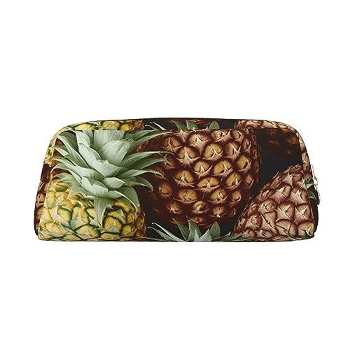 Kururi Exotische Tropische Ananas Drucken Bleistift Fall Tragbare Reise Make-up Tasche Stift Tasche Organizer Box Für Bürobedarf Reisen, gold, Einheitsgröße von Kururi