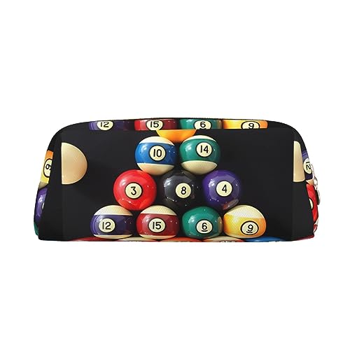 Kururi Farbige Billard-Druck-Bleistift-Kasten-tragbare Reise-Make-up-Tasche Schreibwaren-Organizer-Box für Bürobedarf Reisen, gold, Einheitsgröße, Kulturbeutel von Kururi