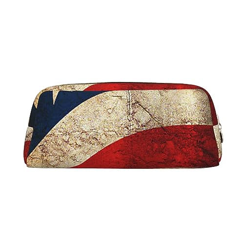 Kururi Federmäppchen im Vintage-Stil, amerikanische Flagge, tragbar, Reise-Make-up-Tasche, Schreibwaren-Organizer-Box für Bürobedarf, Reisen, gold, Einheitsgröße, Kulturbeutel von Kururi