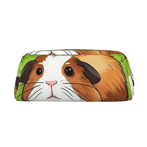 Kururi Federmäppchen mit Meerschweinchen-Motiv, tragbar, für Reisen, Make-up, Stifteetui, Organizer, Box für Bürobedarf, Reisen, gold, Einheitsgröße von Kururi