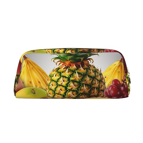 Kururi Frische Früchte Ananas Drucken Bleistift Fall Tragbare Reise Make-up Tasche Stift Beutel Organizer Box Für Büro Liefert Reise, gold, Einheitsgröße von Kururi