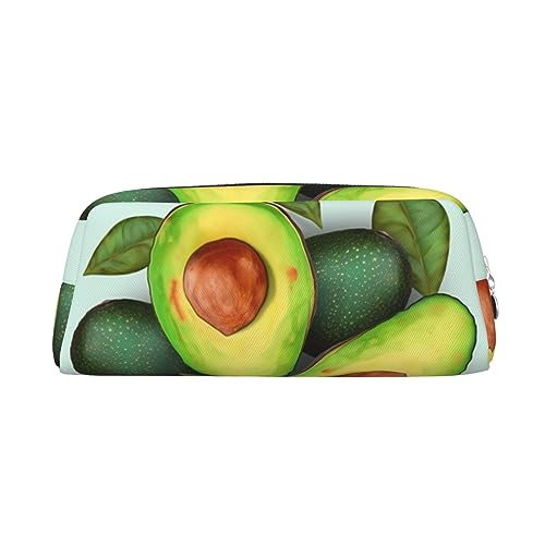 Kururi Frische Tropische Frucht Avocado Druck Bleistift Fall Tragbare Reise Make-up Tasche Stift Beutel Organizer Box Für Büro Liefert Reise, silber, Einheitsgröße von Kururi