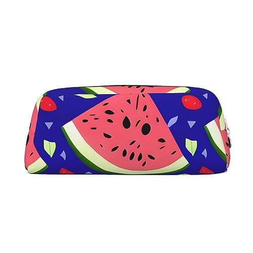 Kururi Früchte Wassermelone Druck Bleistift Fall Tragbare Reise Make-up Tasche Stift Beutel Organizer Box Für Bürobedarf Reise, silber, Einheitsgröße von Kururi