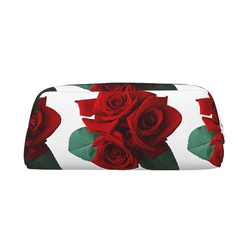 Kururi Gothic Rose Print Federmäppchen Tragbare Reise Make-up Tasche Schreibwaren Organizer Box für Bürobedarf Reisen, silber, Einheitsgröße, Kulturbeutel von Kururi