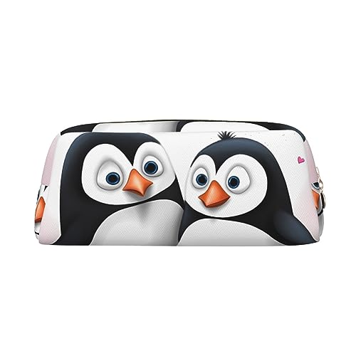 Kururi I Love Penguins Print Federmäppchen Tragbare Reise Make-up Tasche Stift Beutel Organizer Box Für Bürobedarf Reisen, gold, Einheitsgröße von Kururi